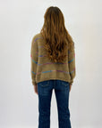 Maglione misto lana con dettaglio righe