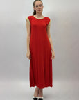 Abito lungo basic con dettaglio lurex
