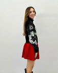 Maglione natalizio con fiocco di neve lurex