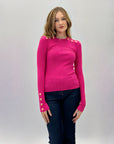 Pullover basic tinta unita con bottoni