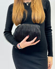 Pochette lurex con tracolla