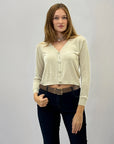 Cardigan basic con lustrini