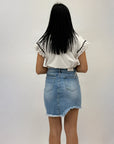Minigonna in denim con stelline