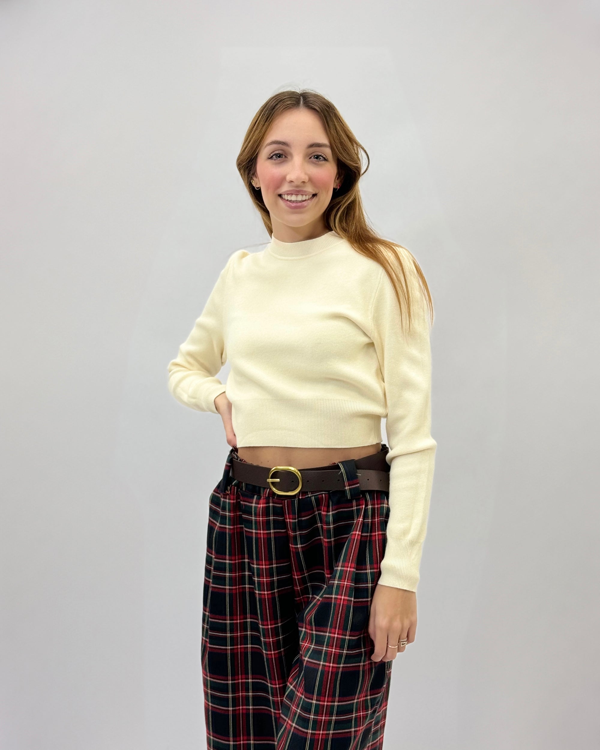 Pullover crop petite