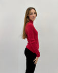 Maglione lupetti morbido con intrecci