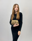 Pochette lurex con tracolla