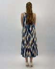 Abito con scollo halter con stampa