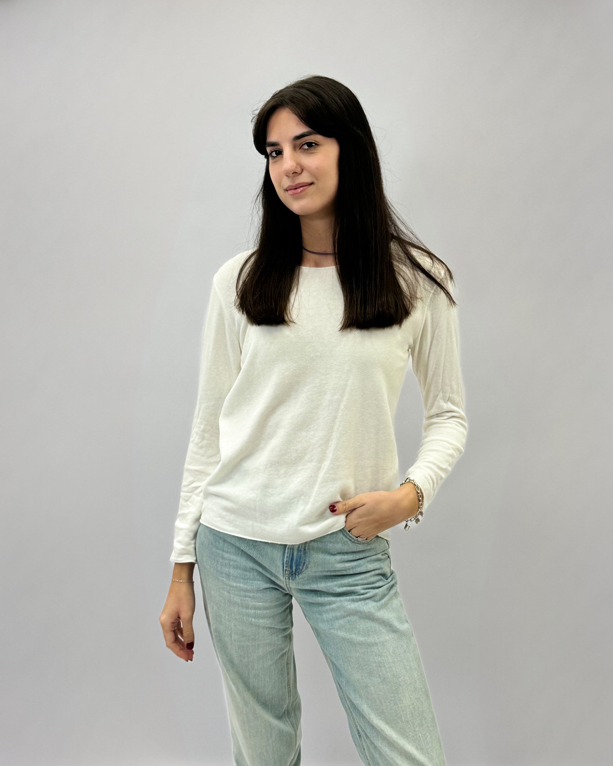 Maglia felpata basic