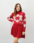 Maglione natalizio con fiocco di neve lurex