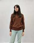 Maglione dolcevita ampio con maniche palloncino