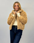 Giacca pelliccia con zip