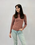 Maglia righe lupetto in pile petite