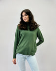 Pullover comodo lupetto con dettaglio