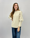 Maglione ampio con perle e strass