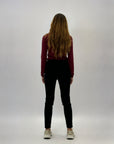 Pantaloni in velluto con laccio