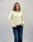 Pullover dettaglio collo cashmere blend