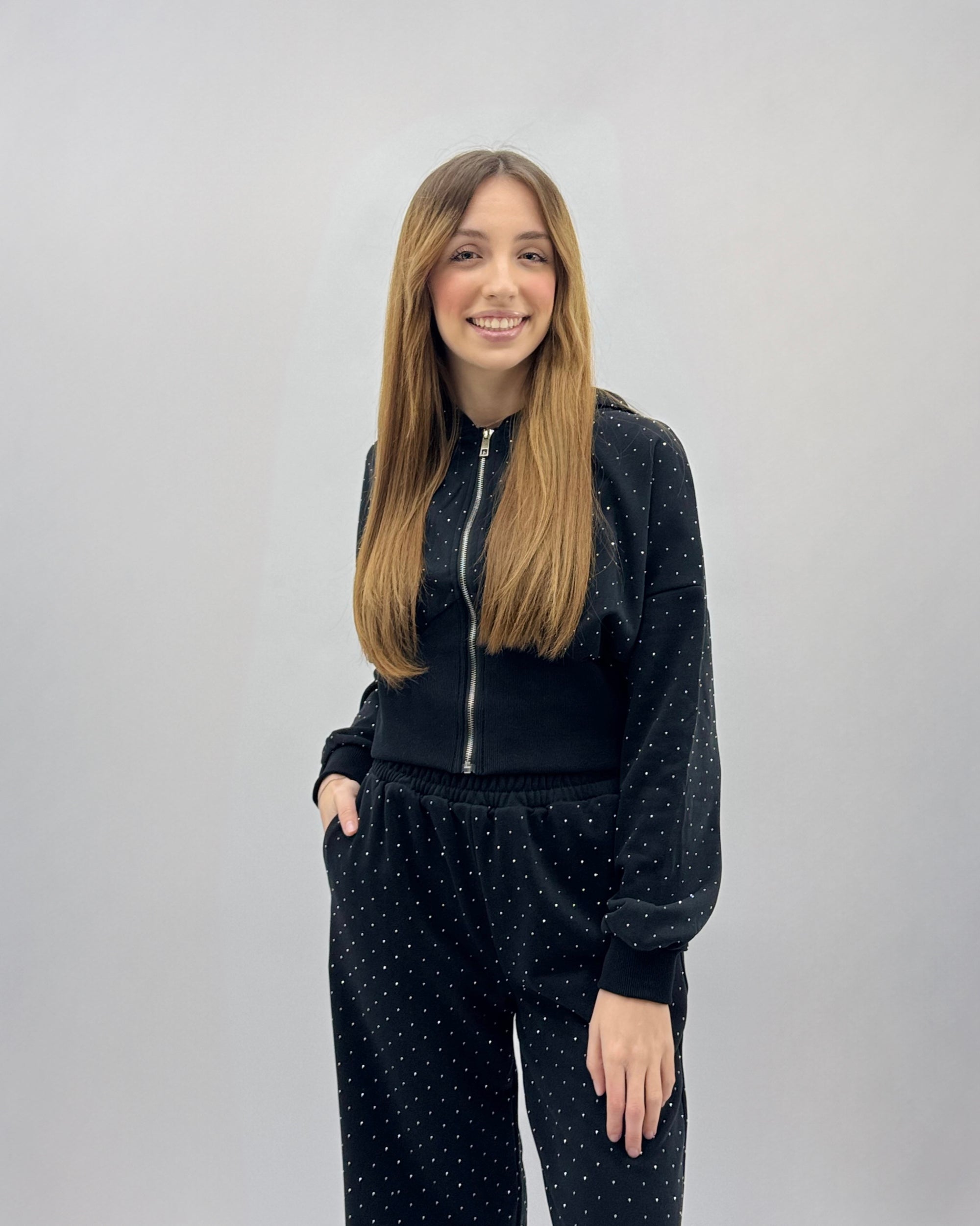 Completo tuta con strass