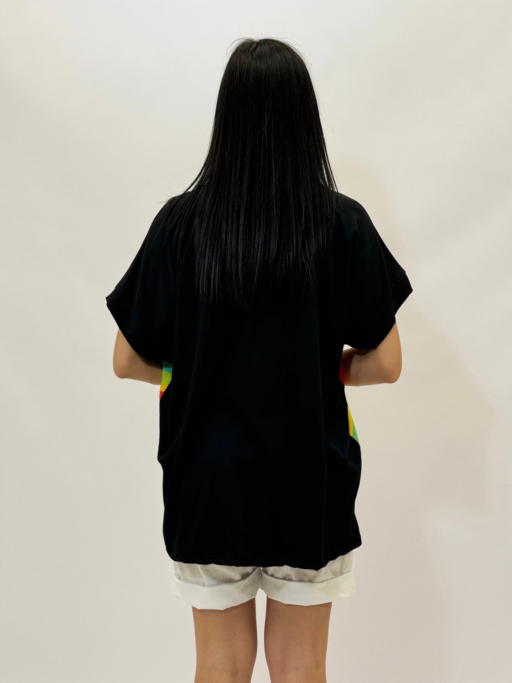 T-shirt in cotone con stampa taglia comoda