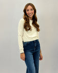 Maglia crop con brillantini