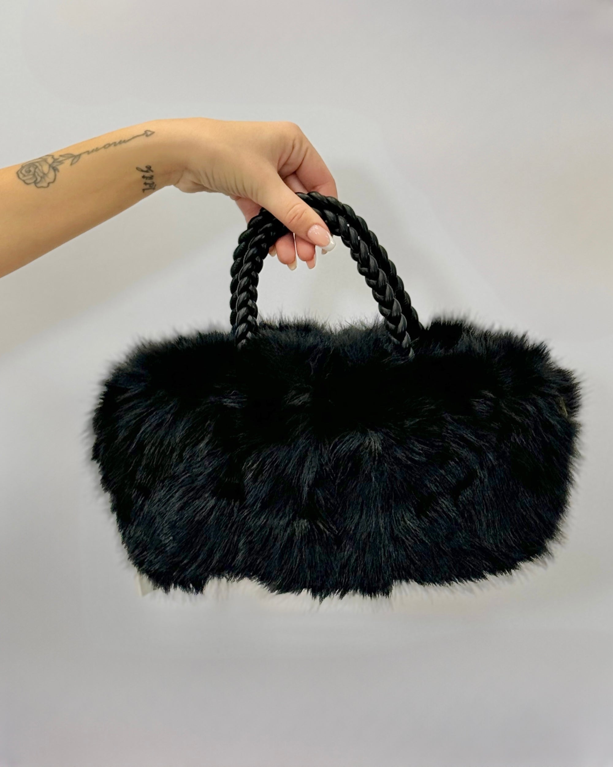Borsa con pelo a secchiello