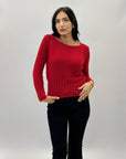 Pullover crop effetto peluche