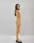 Abito cut out con spacco petite