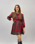 Abito tartan corto