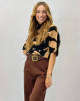 Maglione mezze maniche stampa zebrato