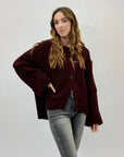 Maglione con bottoni over