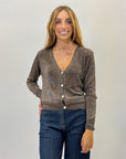 Cardigan basic con lustrini