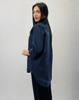 Camicia tinta unita con maniche lunghe