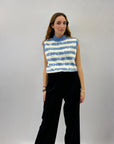 Maglione smanicato con paillettes