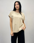 Maglia mezze maniche tinta unita