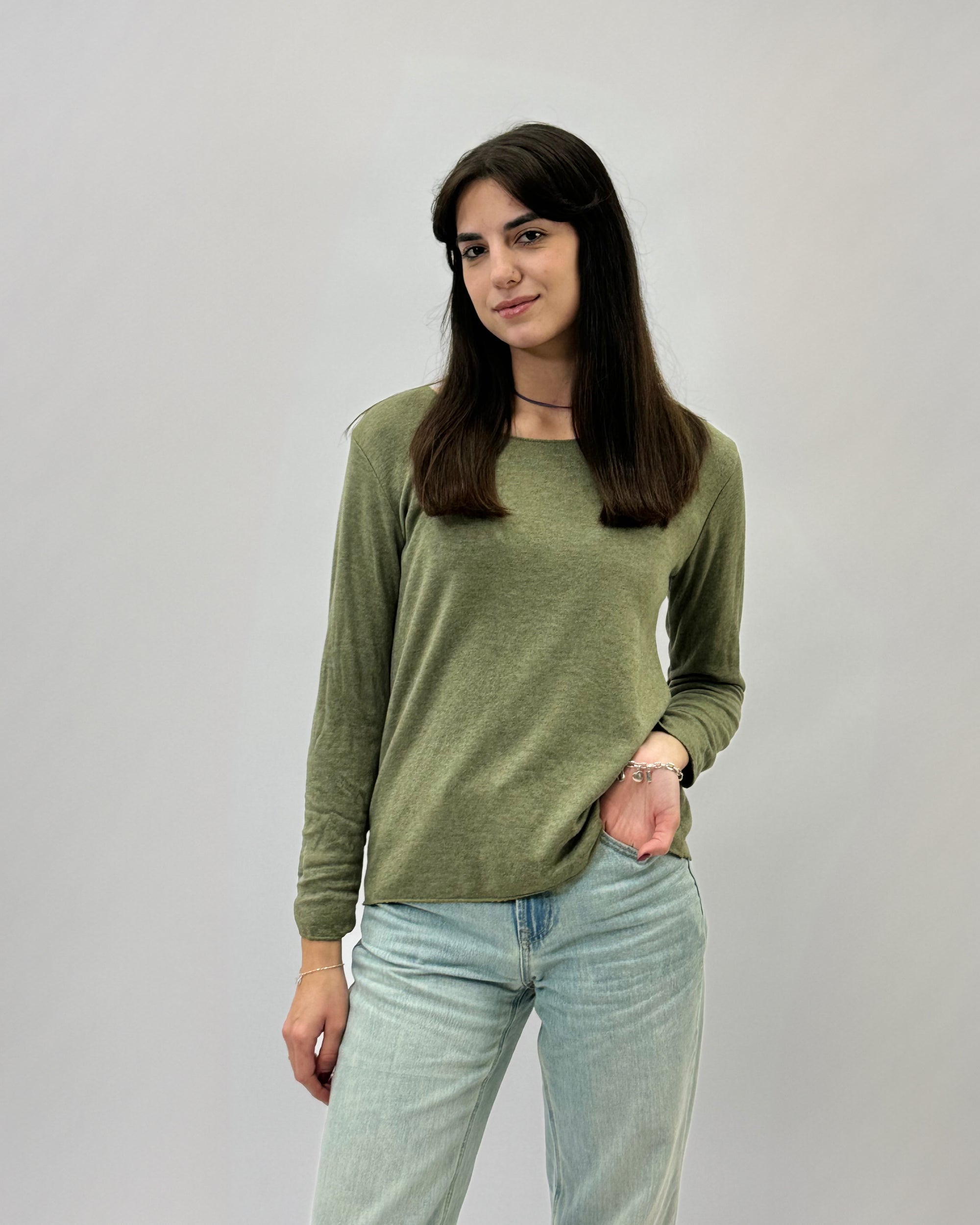 Maglia felpata basic