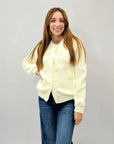 Cardigan morbido con ricami rose