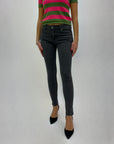 Pantaloni basic in cotone colorati push-up
