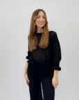 Maglia con manica volant e fiocco
