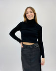 Maglione dolcevita tinta unita