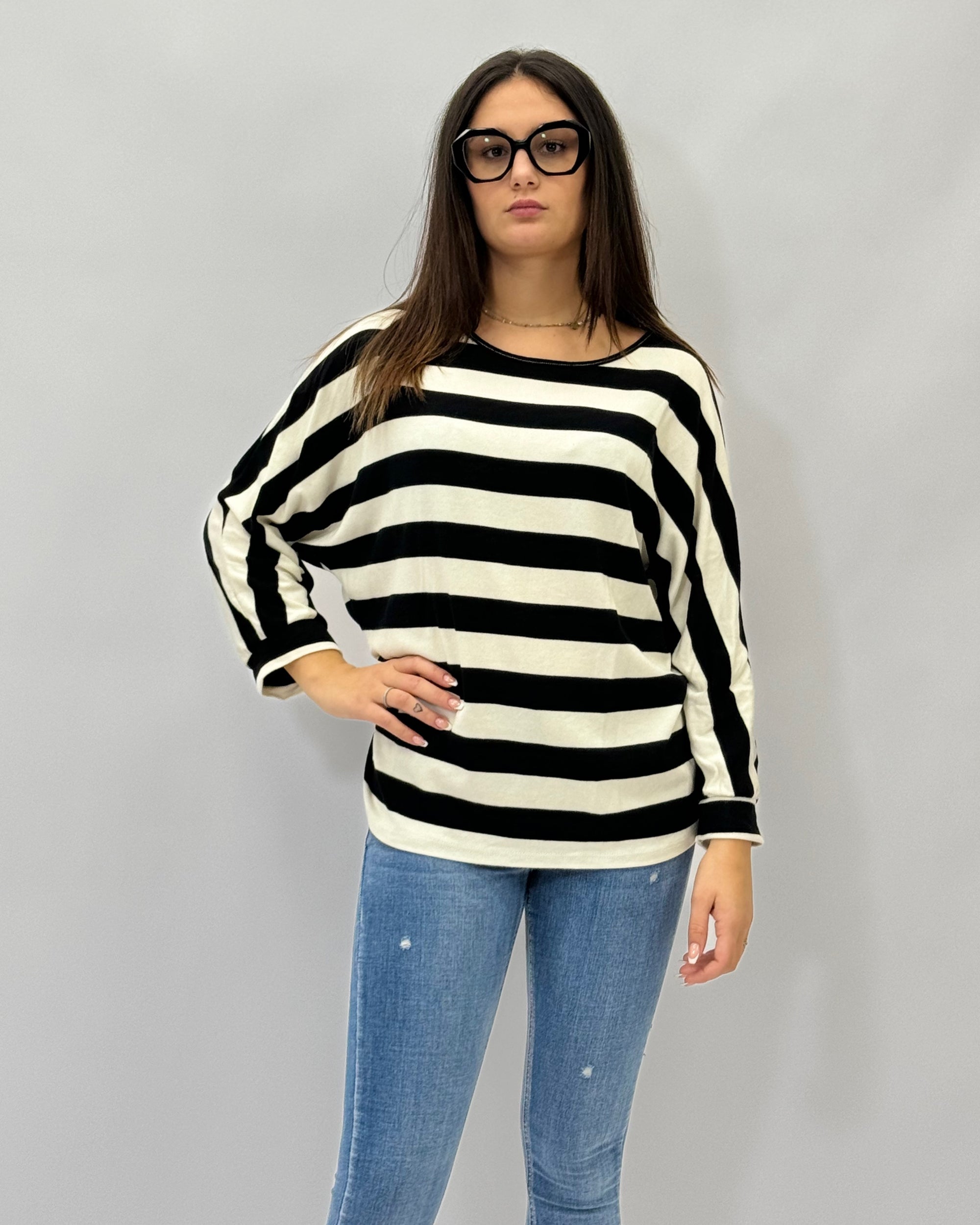 Maglia a righe taglia comoda