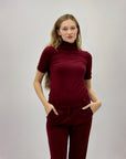 Maglia dolcevita mezze maniche basic