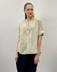 Camicia taglia comoda con ricami