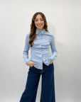 Camicia sciancrata a righe