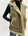 Giubbotto montone a gilet