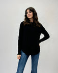 Maglione morbido intrecciato over