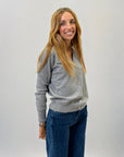 Cardigan basic con bottoni gioielli