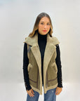 Giubbotto montone a gilet