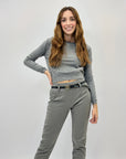 Maglia crop con brillantini