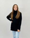 Maglione ampio dolcevita intrecciato