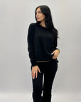 Pullover dettaglio collo cashmere blend