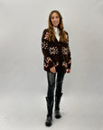 Cardigan pesante con stampa